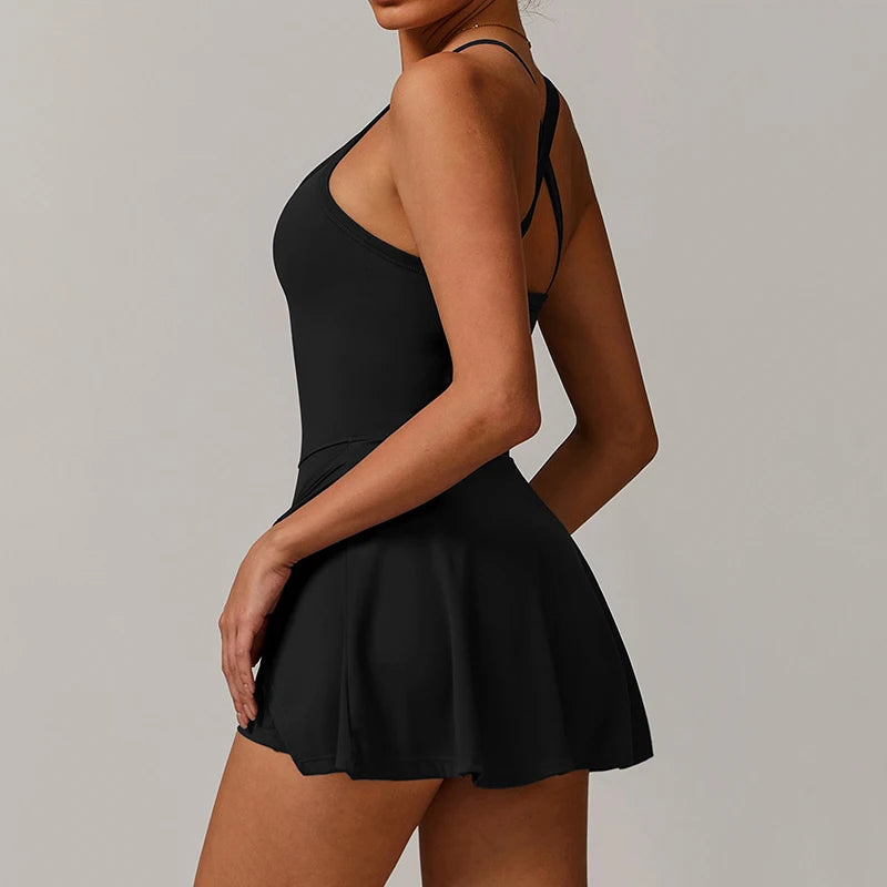The Eos Deep V-Neck Dress